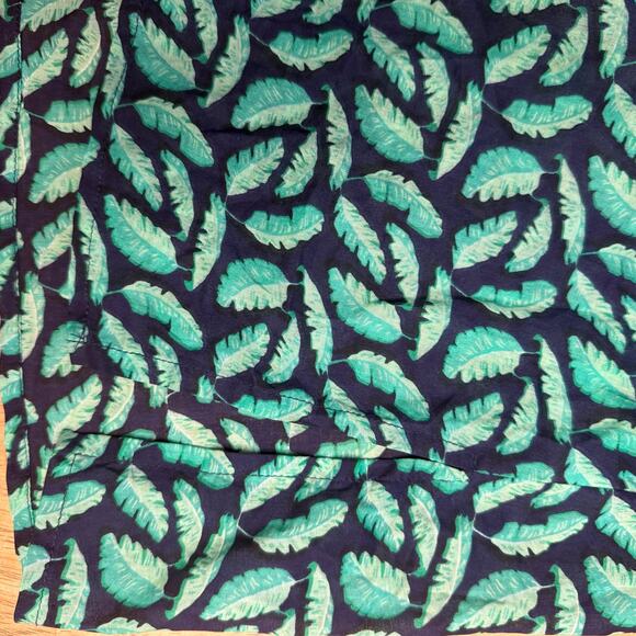 Charleston Shoe Company Swim Cover Up Cotton Leaf Print Tunic Dress Size M - Picture 8 of 9